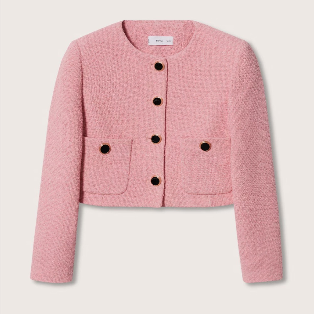 Mango tweed Pink Women's Blazer